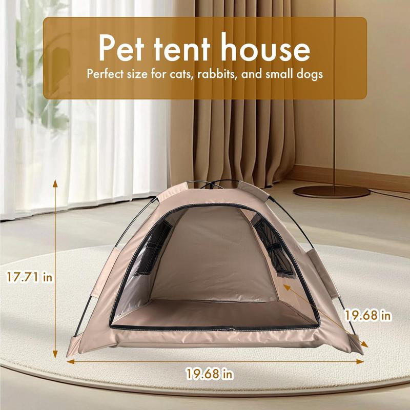 All-Season Pet Tent House – Cozy Cat & Dog Nest for Indoor Outdoor Use, Travel-Friendly & Easy to Store Favorite Gift Waterproof