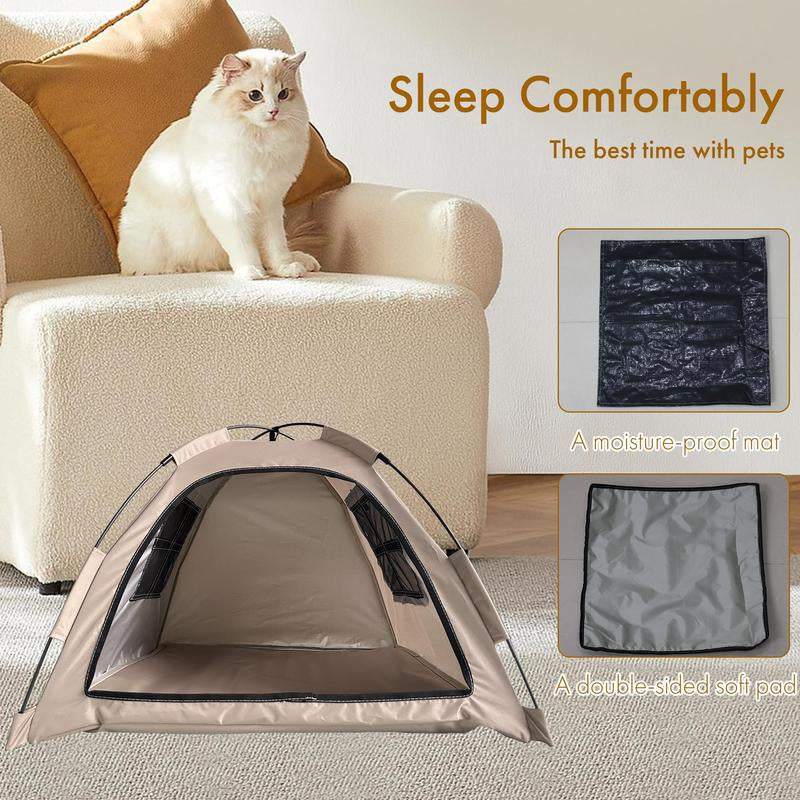All-Season Pet Tent House – Cozy Cat & Dog Nest for Indoor Outdoor Use, Travel-Friendly & Easy to Store Favorite Gift Waterproof