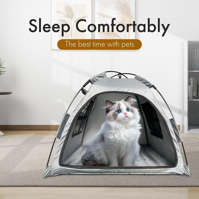 All-Season Pet Tent House – Cozy Cat & Dog Nest for Indoor Outdoor Use, Travel-Friendly & Easy to Store Favorite Gift Waterproof