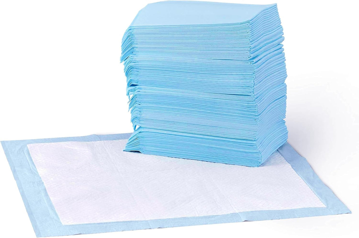 Professional Dog and Puppy Training Pads, Leakproof 5-Layer Design with Quick-Dry Surface, Regular Size, Pack of 50, Blue