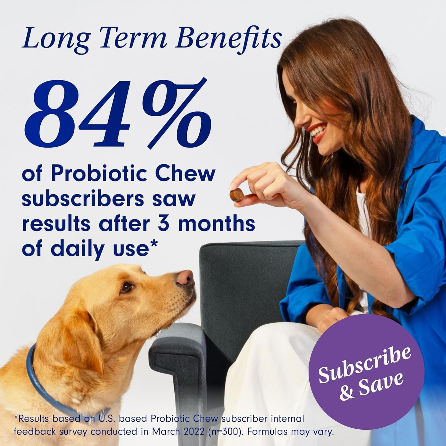 Probiotics for Dogs, Support Gut Health, Occasional Diarrhea, Digestive Health & Seasonal Allergies - Salmon Flavor - 30 Soft Chews