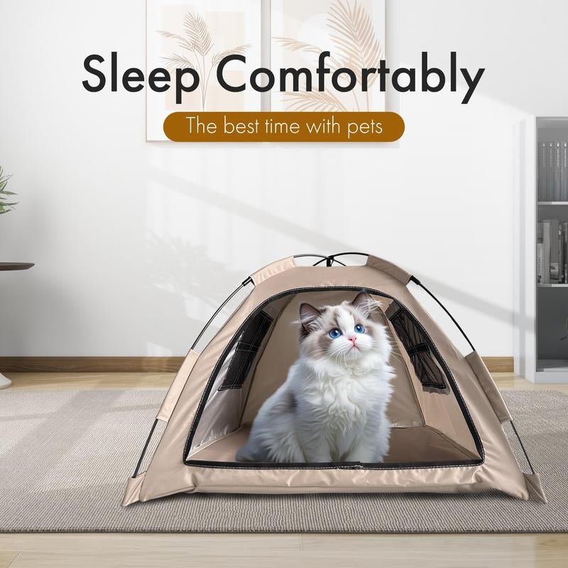 All-Season Pet Tent House – Cozy Cat & Dog Nest for Indoor Outdoor Use, Travel-Friendly & Easy to Store Favorite Gift Waterproof