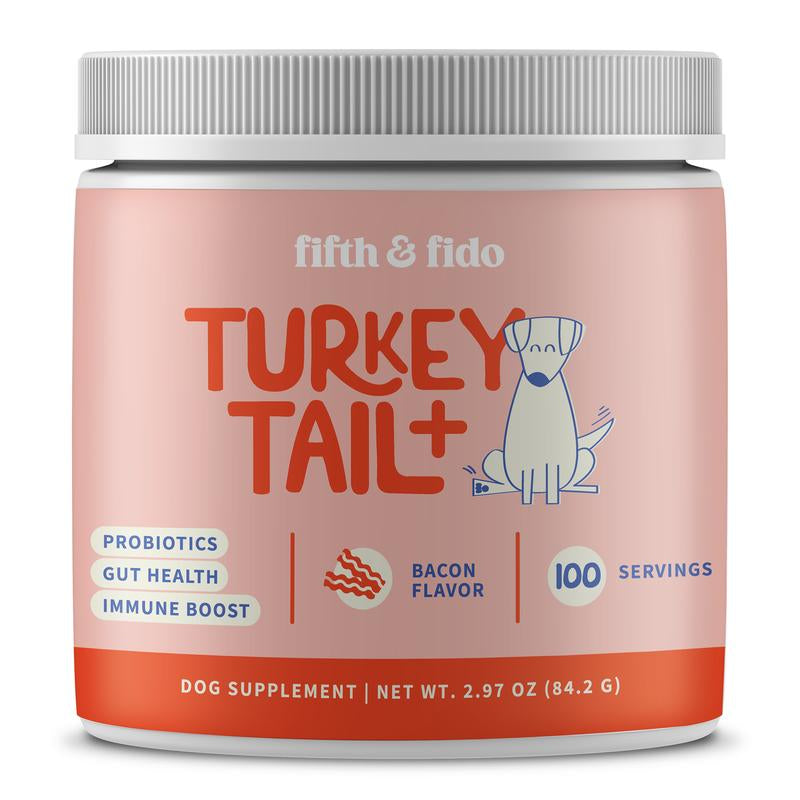 3 Pack of Turkey Tail+ - Tiktok Exclusive - Dog Food Topper with Probiotics to Support Lipomas, Immune Support & Gut Health - 100 Servings Each Bottle with Bacon Flavor - Natural Allergy Relief - Supplements