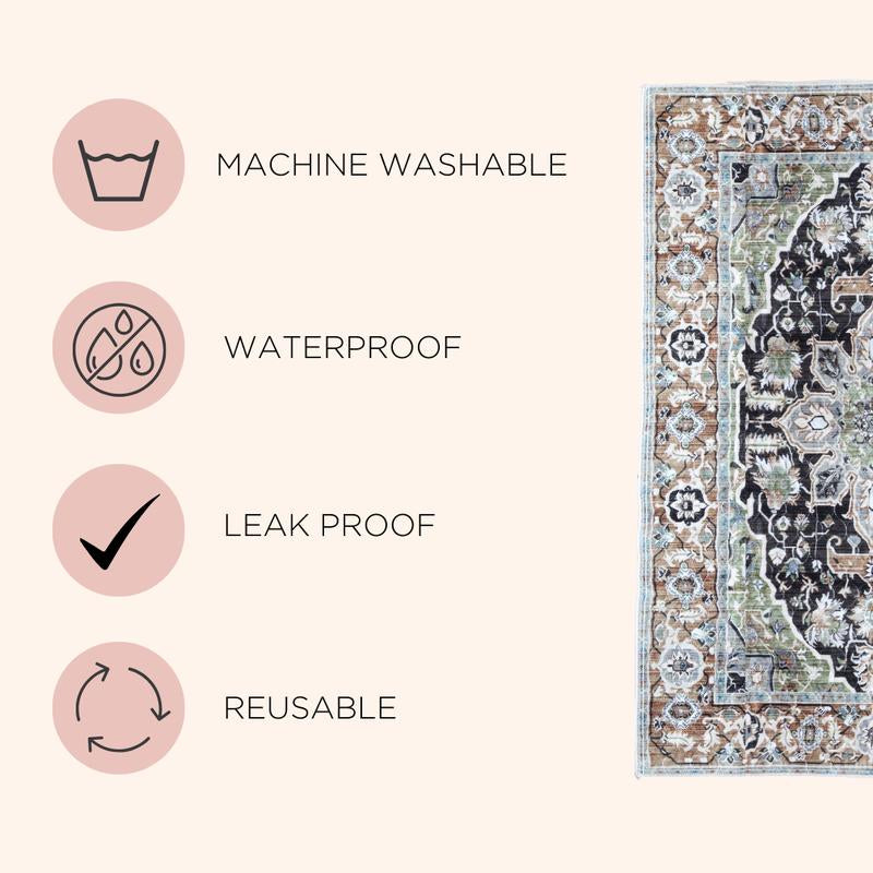Lovewag Pets Washable Dog Pads - Pack of 2, Eco-Friendly & Leak-Proof Design, Multi-Design Options: Sage Forest, Marmalade Sunshine, Moonlit Night, Rustic Terracotta, 16" X 24" & 36" X 48"& 28" X 41"