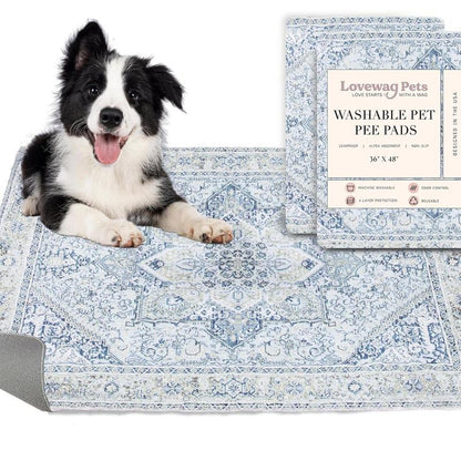 Lovewag Pets Washable Dog Pads - Pack of 2, Eco-Friendly & Leak-Proof Design, Multi-Design Options: Sage Forest, Marmalade Sunshine, Moonlit Night, Rustic Terracotta, 16" X 24" & 36" X 48"& 28" X 41"