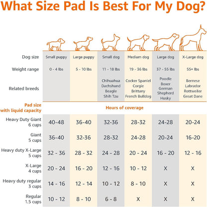 Professional Dog and Puppy Training Pads, Leakproof 5-Layer Design with Quick-Dry Surface, Regular Size, Pack of 50, Blue