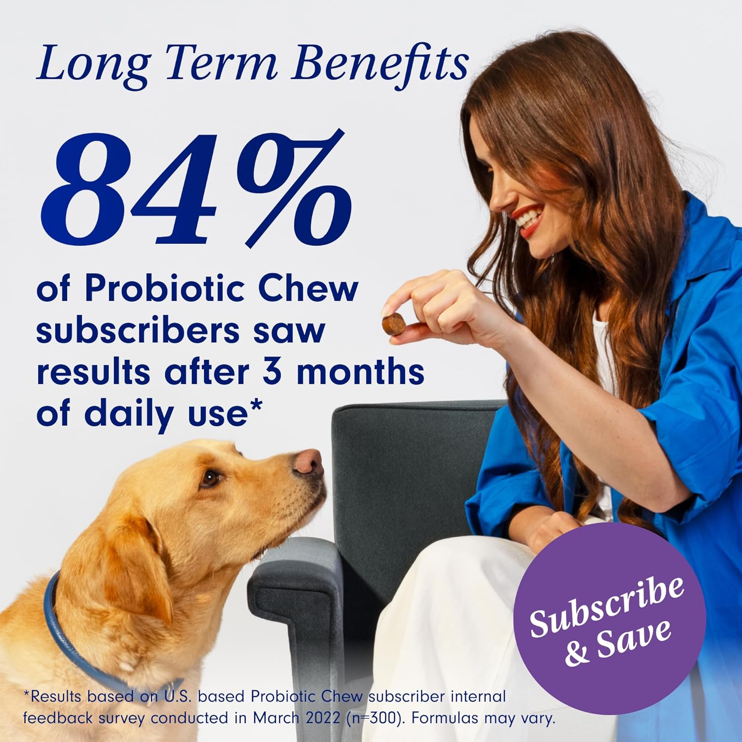 Probiotics for Dogs, Support Gut Health, Occasional Diarrhea, Digestive Health & Seasonal Allergies - Salmon Flavor - 30 Soft Chews