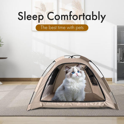 All-Season Pet Tent House – Cozy Cat & Dog Nest for Indoor Outdoor Use, Travel-Friendly & Easy to Store Favorite Gift Waterproof