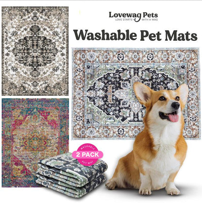Lovewag Pets Washable Dog Pads - Pack of 2, Eco-Friendly & Leak-Proof Design, Multi-Design Options: Sage Forest, Marmalade Sunshine, Moonlit Night, Rustic Terracotta, 16" X 24" & 36" X 48"& 28" X 41"