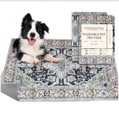 Lovewag Pets Washable Dog Pads - Pack of 2, Eco-Friendly & Leak-Proof Design, Multi-Design Options: Sage Forest, Marmalade Sunshine, Moonlit Night, Rustic Terracotta, 16" X 24" & 36" X 48"& 28" X 41"