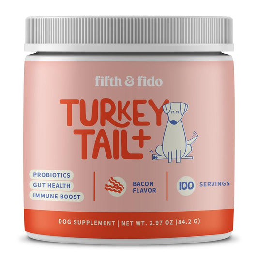 3 Pack of Turkey Tail+ - Tiktok Exclusive - Dog Food Topper with Probiotics to Support Lipomas, Immune Support & Gut Health - 100 Servings Each Bottle with Bacon Flavor - Natural Allergy Relief - Supplements