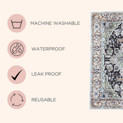 Lovewag Pets Washable Dog Pads - Pack of 2, Eco-Friendly & Leak-Proof Design, Multi-Design Options: Sage Forest, Marmalade Sunshine, Moonlit Night, Rustic Terracotta, 16" X 24" & 36" X 48"& 28" X 41"